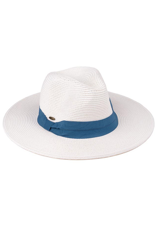 Women's Straw Panama Hat with Color Band — Panama hat photo 5