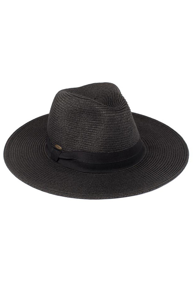 Women's Straw Panama Hat with Color Band — Panama hat photo 6
