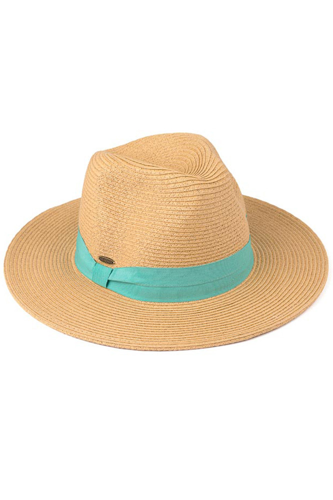 Women's Straw Panama Hat with Color Band — Panama hat photo 7