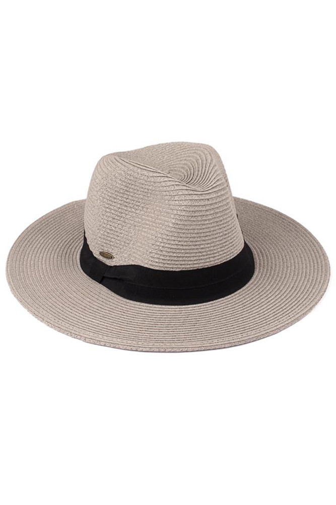 Women's Straw Panama Hat with Color Band — Panama hat photo 8