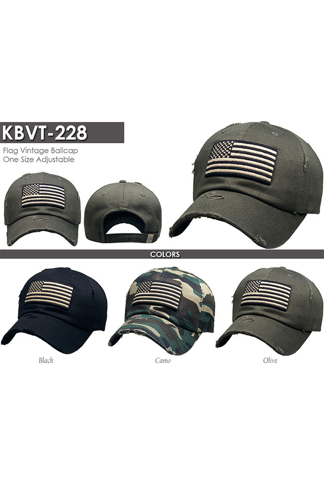 Women's American Flag Vintage Baseball Cap — baseball cap photo 2