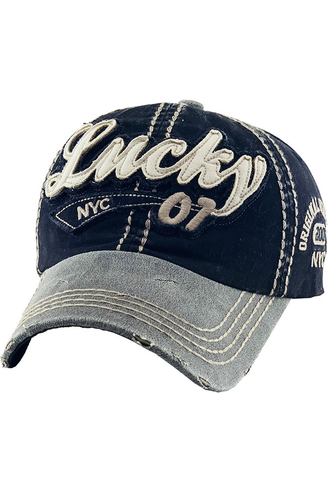 Women's Lucky Vintage Baseball Cap in Black