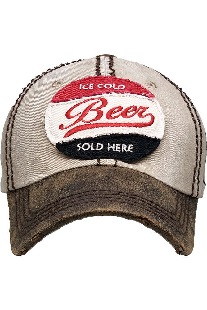 Women's Ice Cold Beer Vintage Baseball Cap — baseball cap photo 2