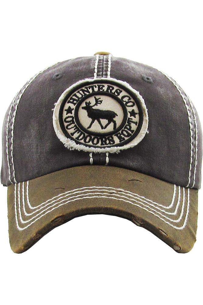 Women's Hunters Vintage Baseball Cap in Dark Gray