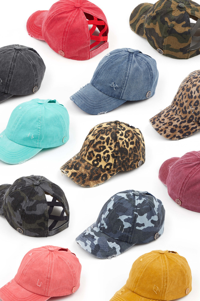 Women's Distressed Ponytail Baseball Cap by BURACQ