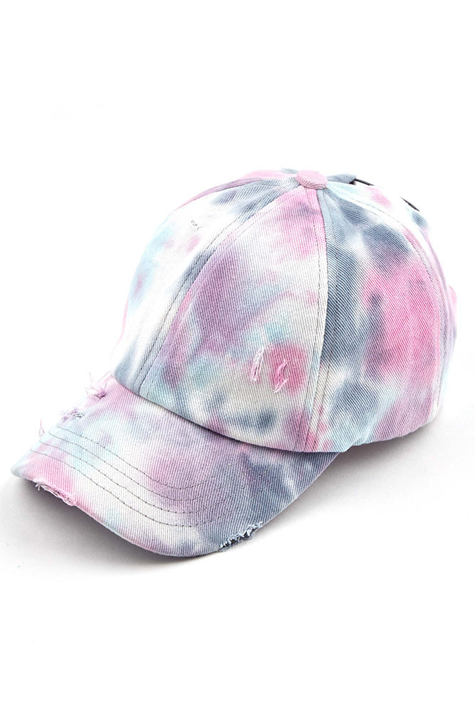 Women's Tie Dye Baseball Ponytail Cap — cap photo 5