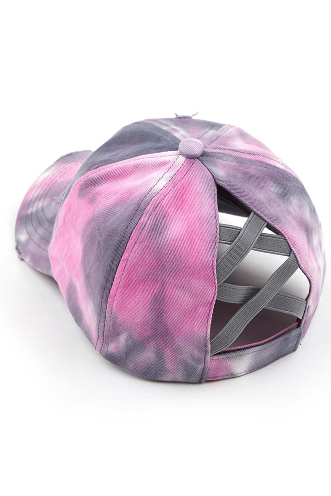 Women's Tie Dye Baseball Ponytail Cap — cap photo 6