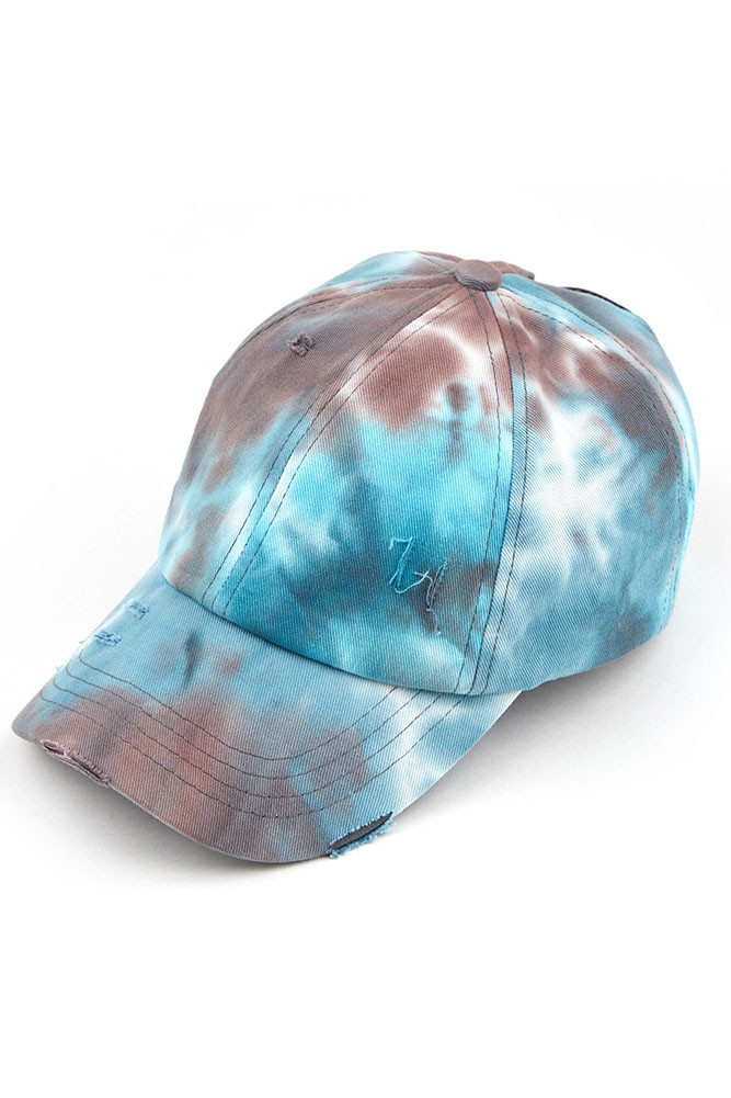 Women's Tie Dye Baseball Ponytail Cap — cap photo 7