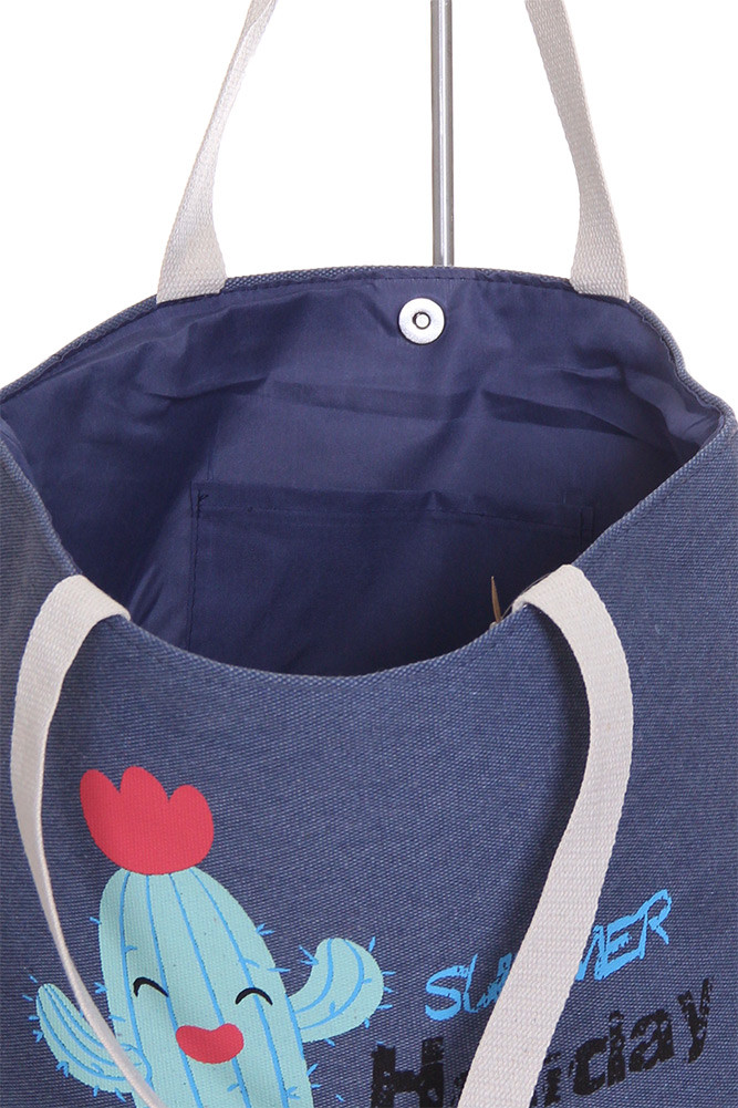 Women's Cactus Beach Bag in Blue
