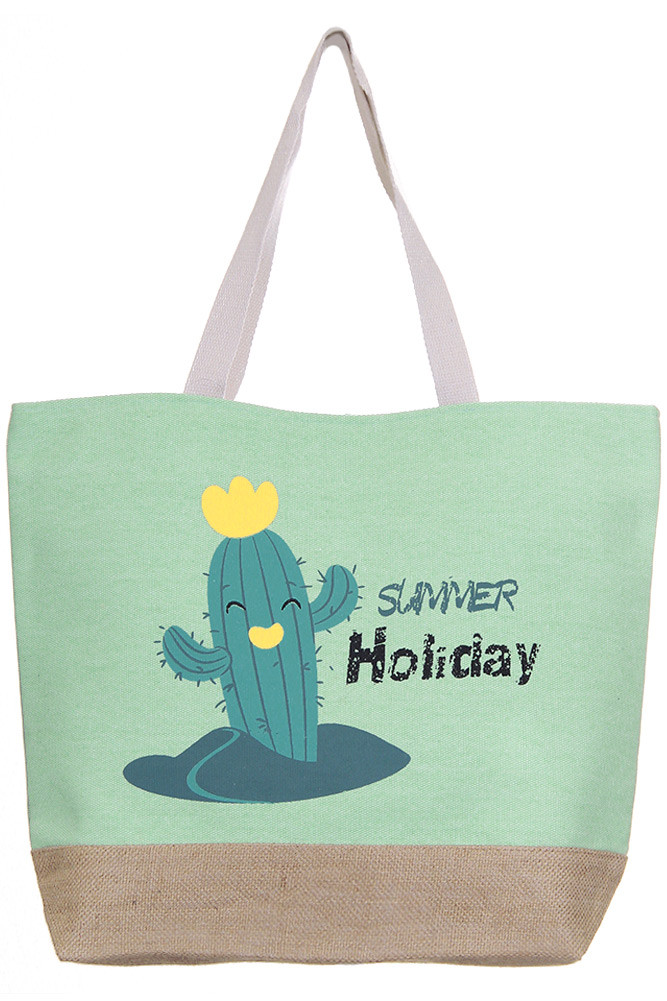 Women's Cactus Beach Bag in Green