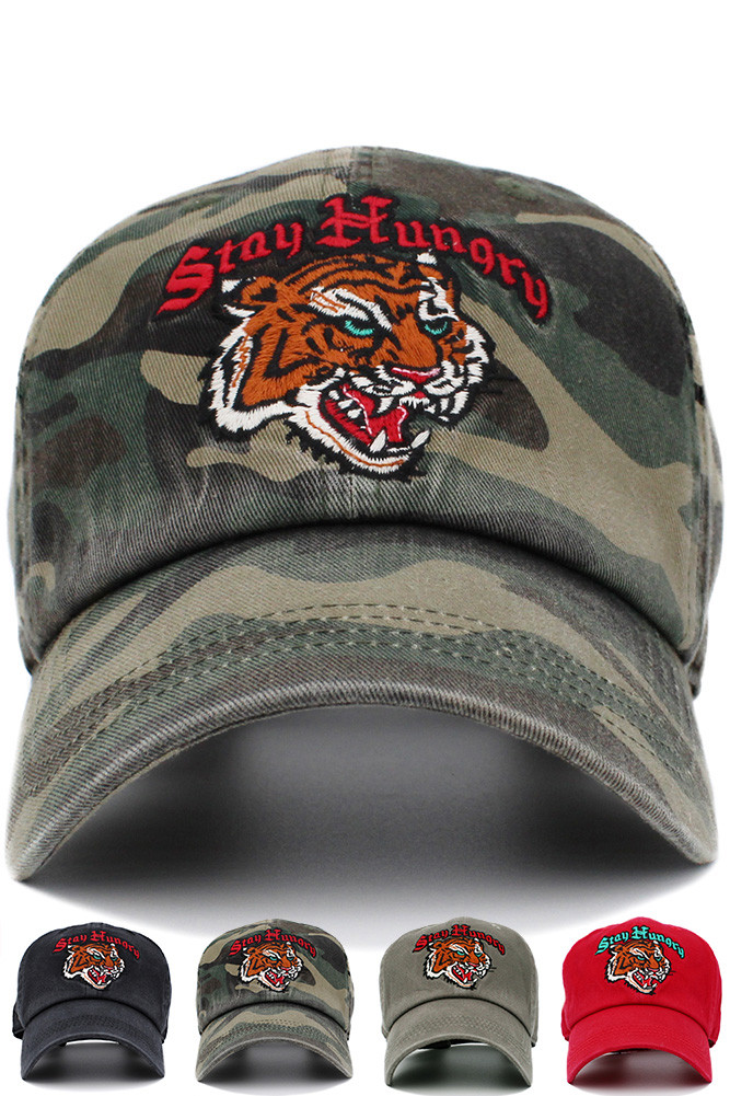 Women's Stay Hungry Vintage Baseball Cap by BURACQ