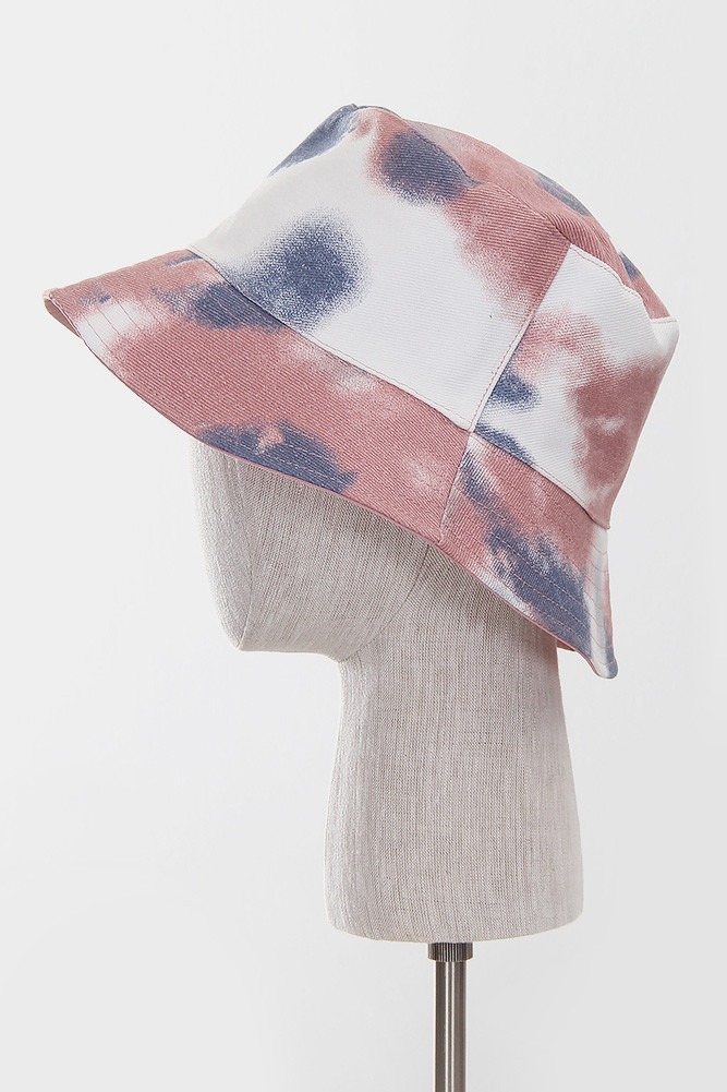 Women's Tie Dye Reversible Bucket Hat in Pink