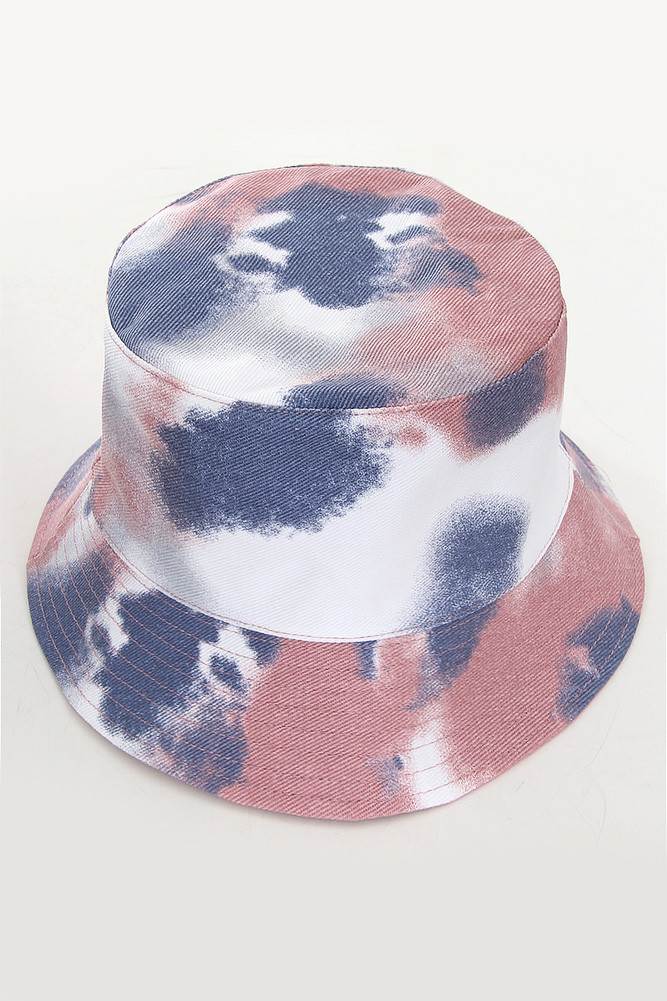 Women's Tie Dye Reversible Bucket Hat in Pink