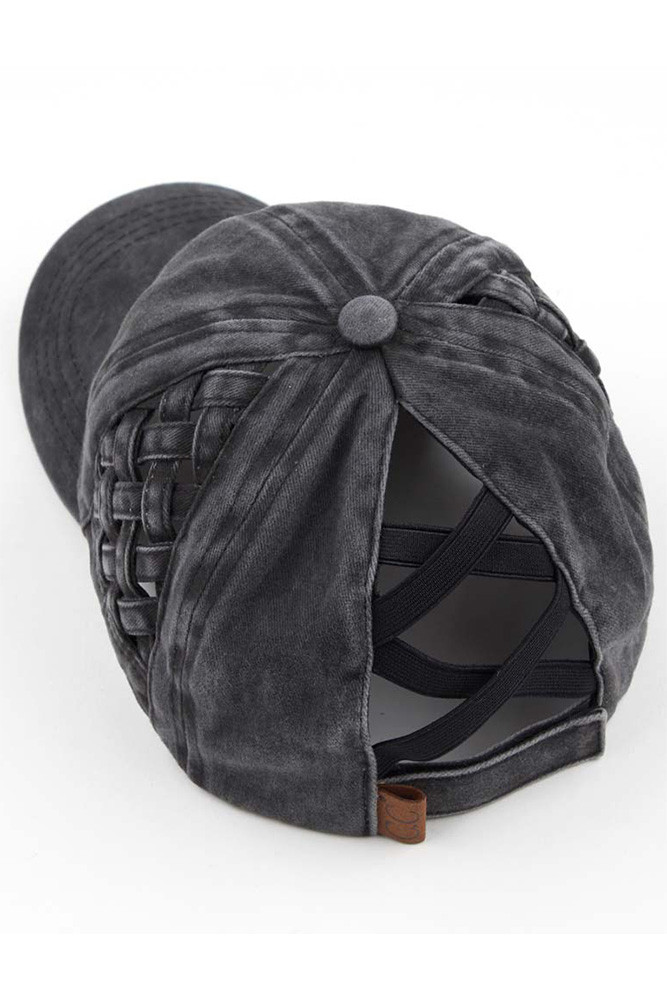 Women's Weavon Basket Criss-Cross Ponytail Cap — cap photo 6