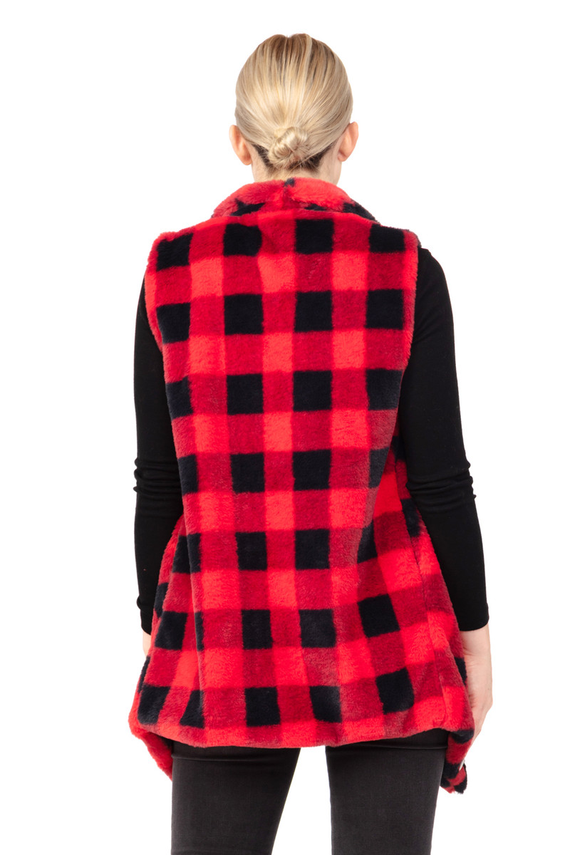 Women's Buffalo Plaid Pocket Vest — vest photo 3