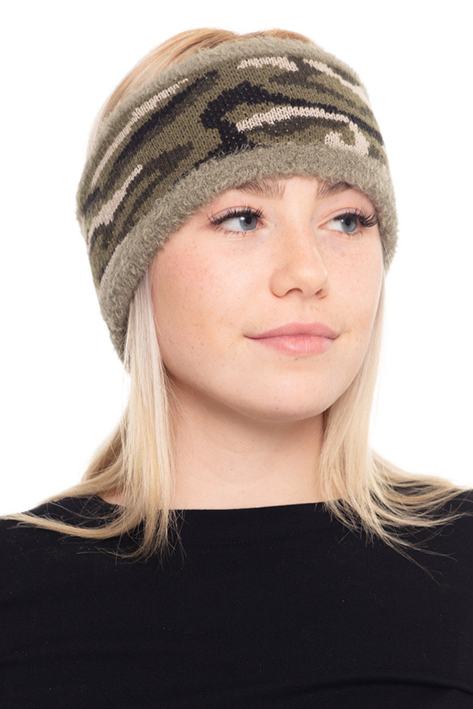 Women's Camo Headband – Olive in Olive by BURACQ