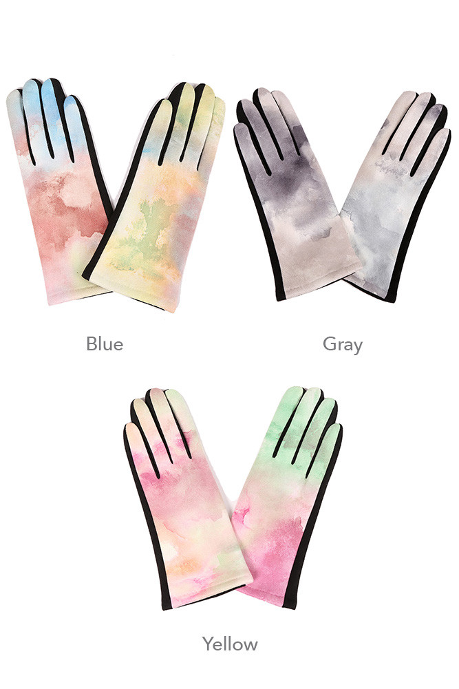 Women's Tie Dye Pattern Smart Gloves — gloves photo 2