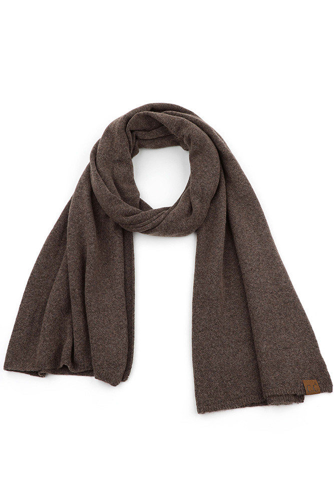 Women's Soft Recycled Fine Yarn Cuff Scarf — scarf photo 4