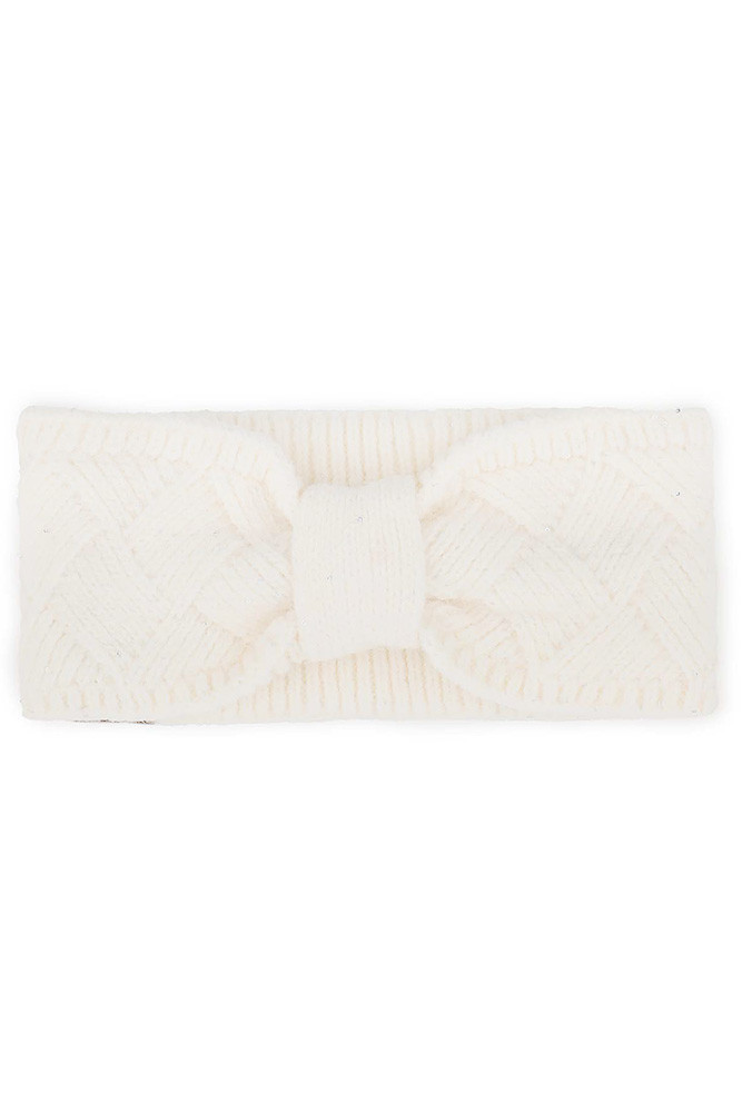 Women's Brioche Cable Pattern Sequin Headwrap — headwrap photo 3