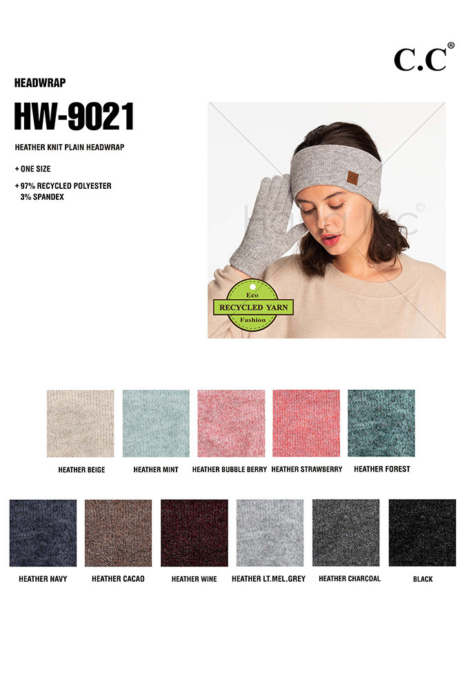 Women's Heather Knit Plain Headwrap — headwrap photo 3