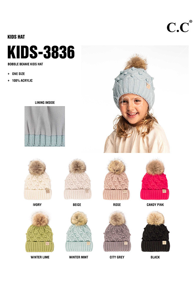 Bobble Beanie Kids Hat — beanie photo 3