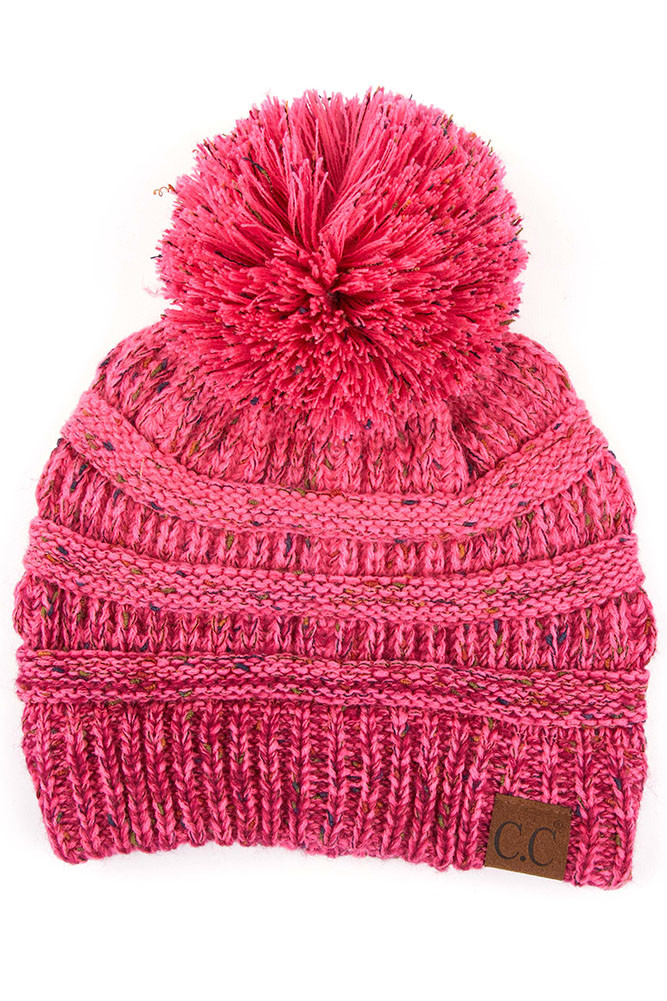 Women's Confetti Knit Beanie with Pom — beanie photo 5