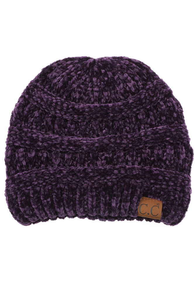 Women's Ribbed Chenille Beanie — beanie photo 2