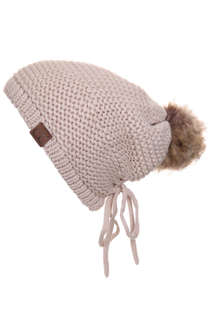 Women's Fleece Lined Slouchy Beanie — beanie photo 3