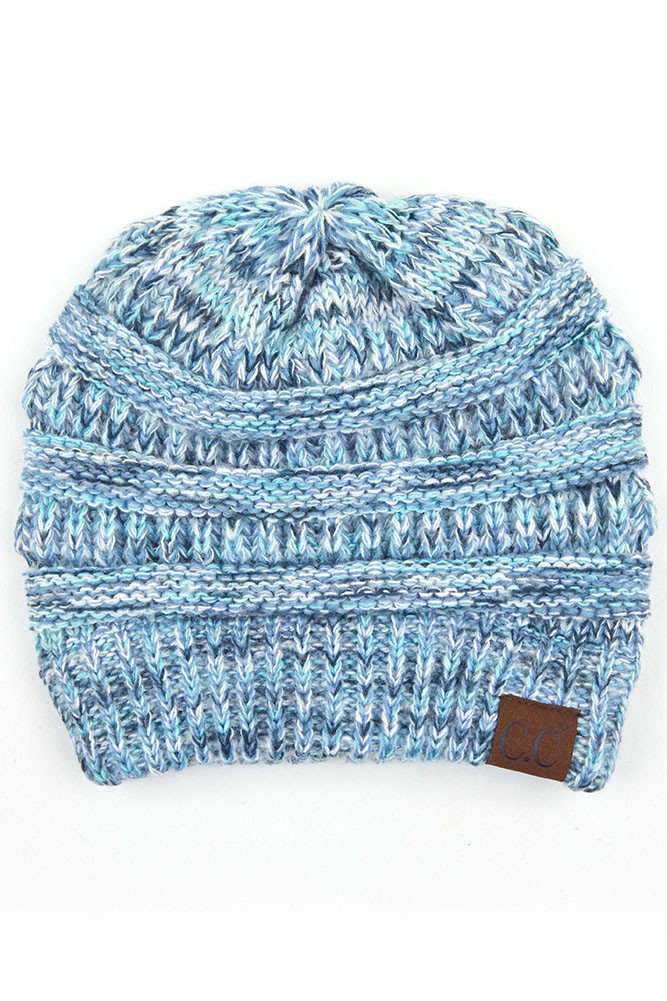 Women's Multicolor Soft Ribbed Knit Beanie — beanie photo 4