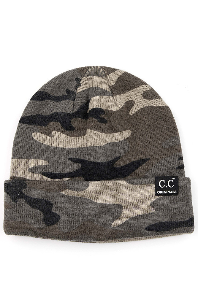 Unisex Camouflage Skully Knit Beanie — beanie photo 6