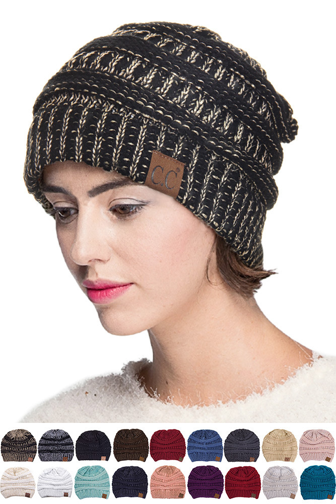 Women's Ribbed Solid Beanie by BURACQ