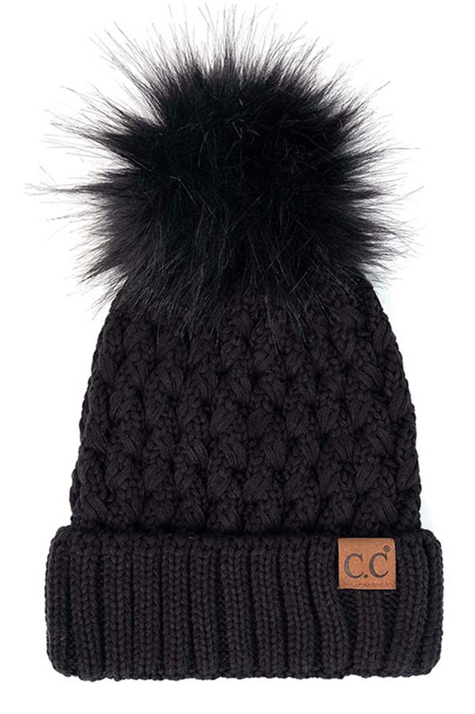 Women's Lattice Crossover Stitch Beanie — beanie photo 2