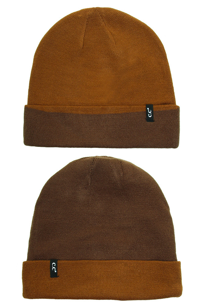 Women's Two-Tone Reversible Beanie — beanie photo 5