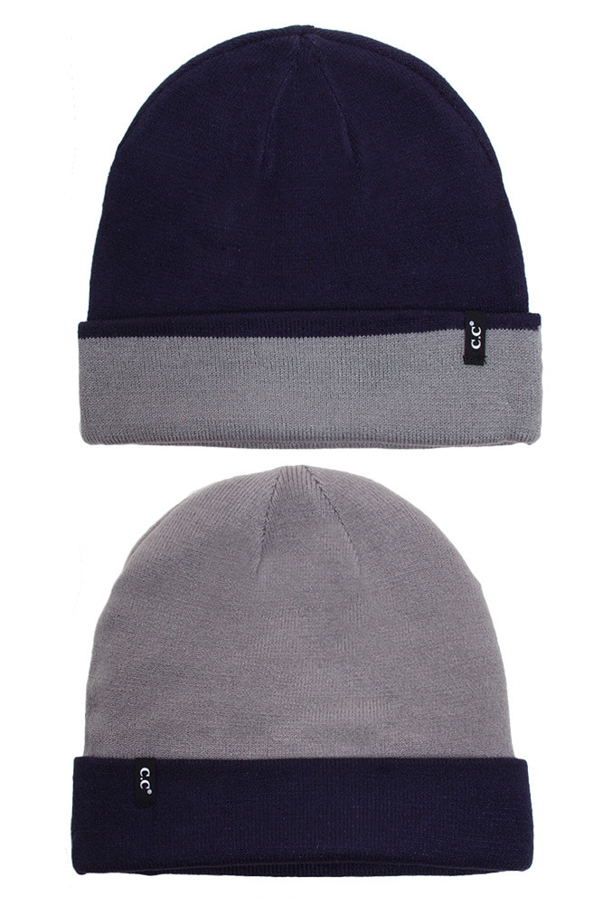 Women's Two-Tone Reversible Beanie — beanie photo 7