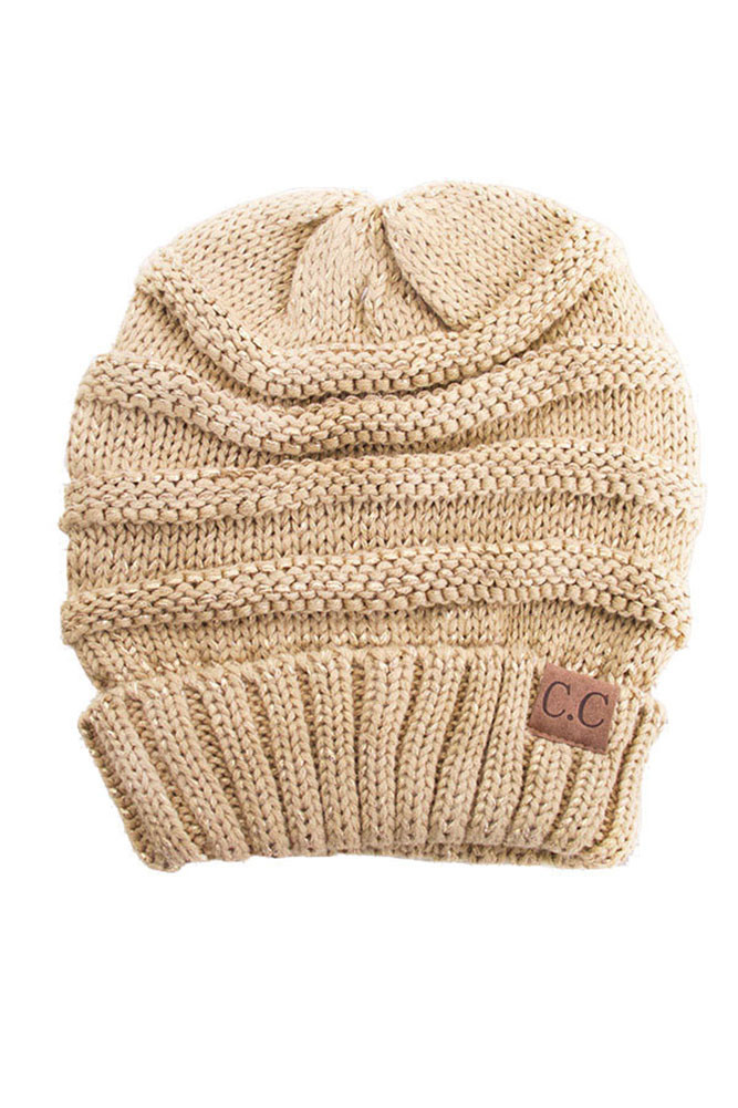 Women's Metallic Slouchy Beanie — beanie photo 3
