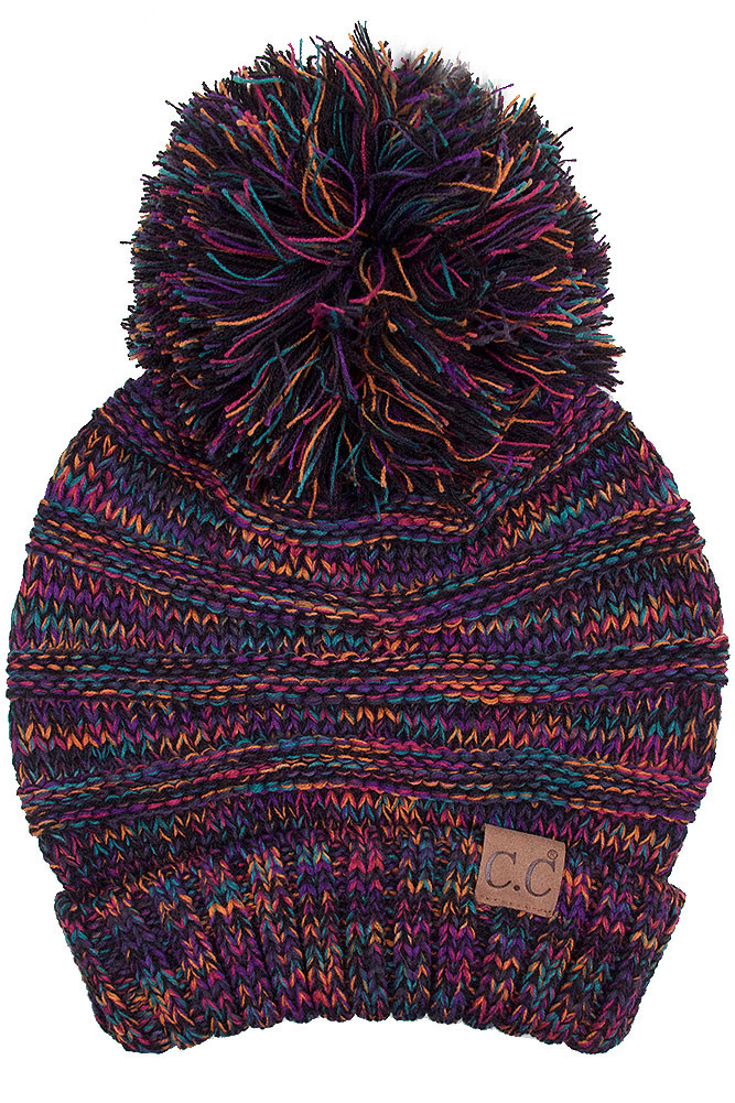 Women's Oversize Tricolor Beanie — beanie photo 8
