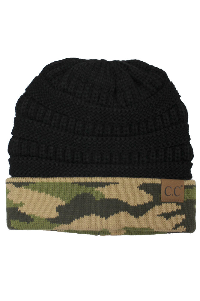 Women's Camouflage Cuff Beanie — beanie photo 3