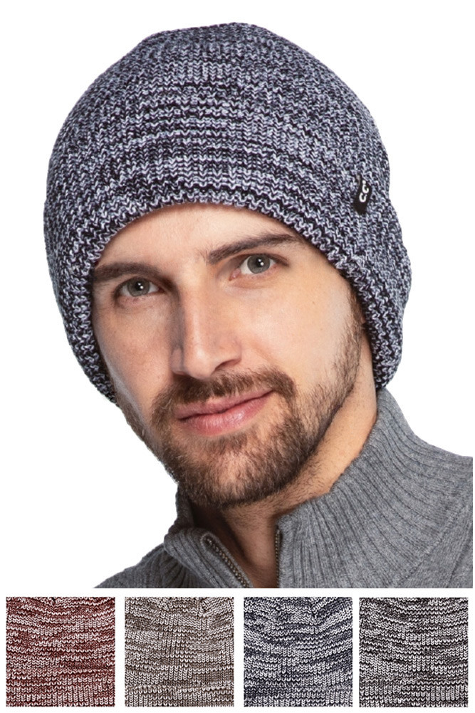 Unisex Two-Tone Ribbed Cuff Beanie by BURACQ
