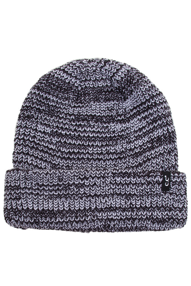 Unisex Two-Tone Ribbed Cuff Beanie — beanie photo 4