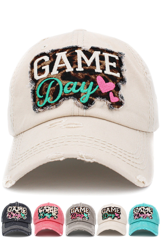Women's Game Day Washed Vintage Baseball Cap by BURACQ