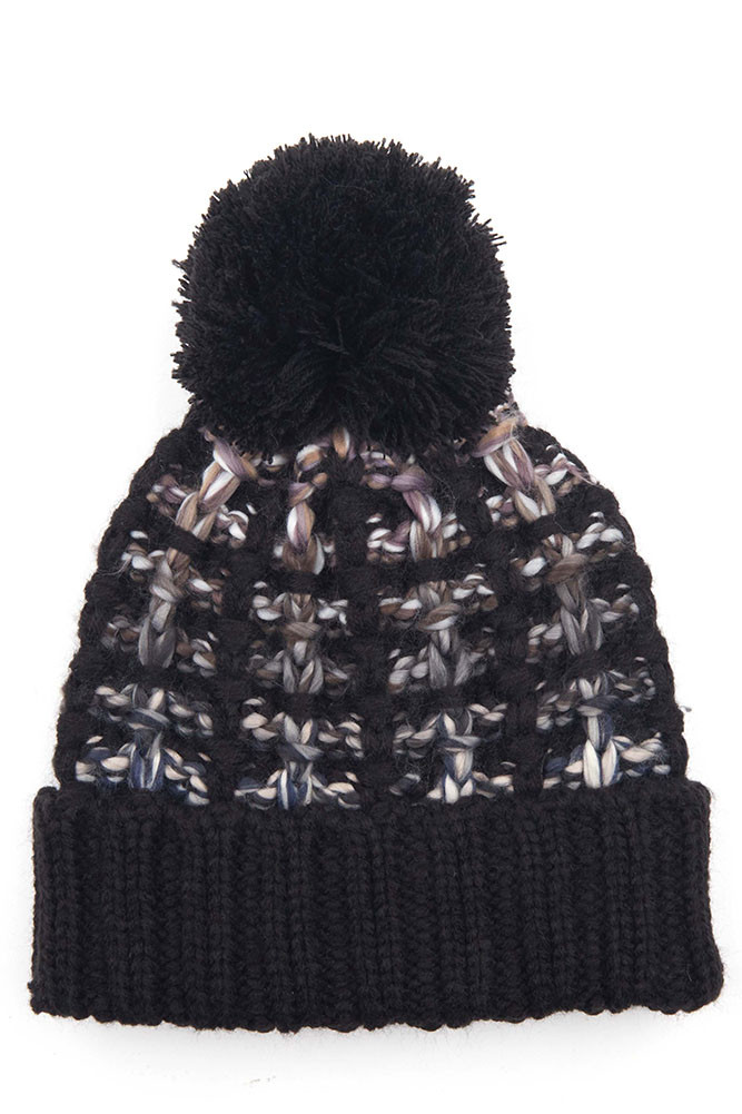 Women's Ombre Double Slipstitch Beanie with Pom — beanie photo 6