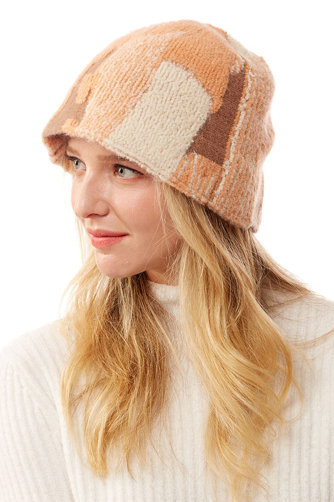 Women's Soft Fabric Colorful Bucket Hat in Coral