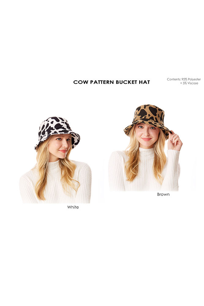 Women's Cow Print Bucket Hat — bucket hat photo 2