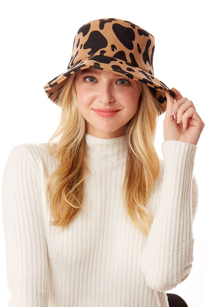 Women's Cow Print Bucket Hat by BURACQ