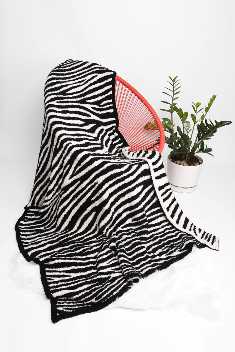 Luxury Soft Zebra Print Throw Blanket for Couch and Bed by BURACQ