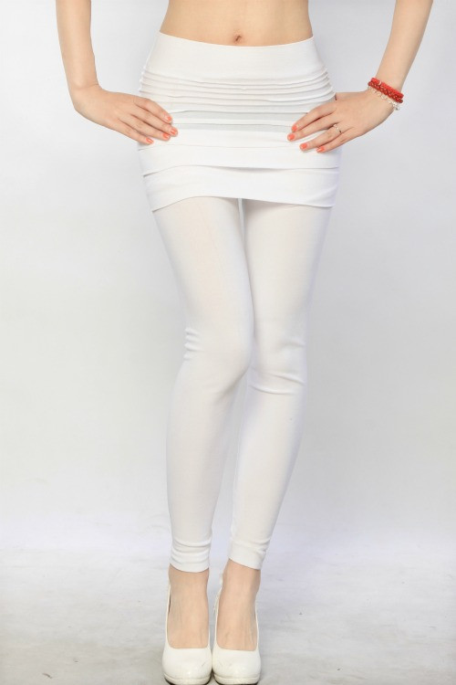 Women's Skirted Leggings – Neon Green — leggings photo 4