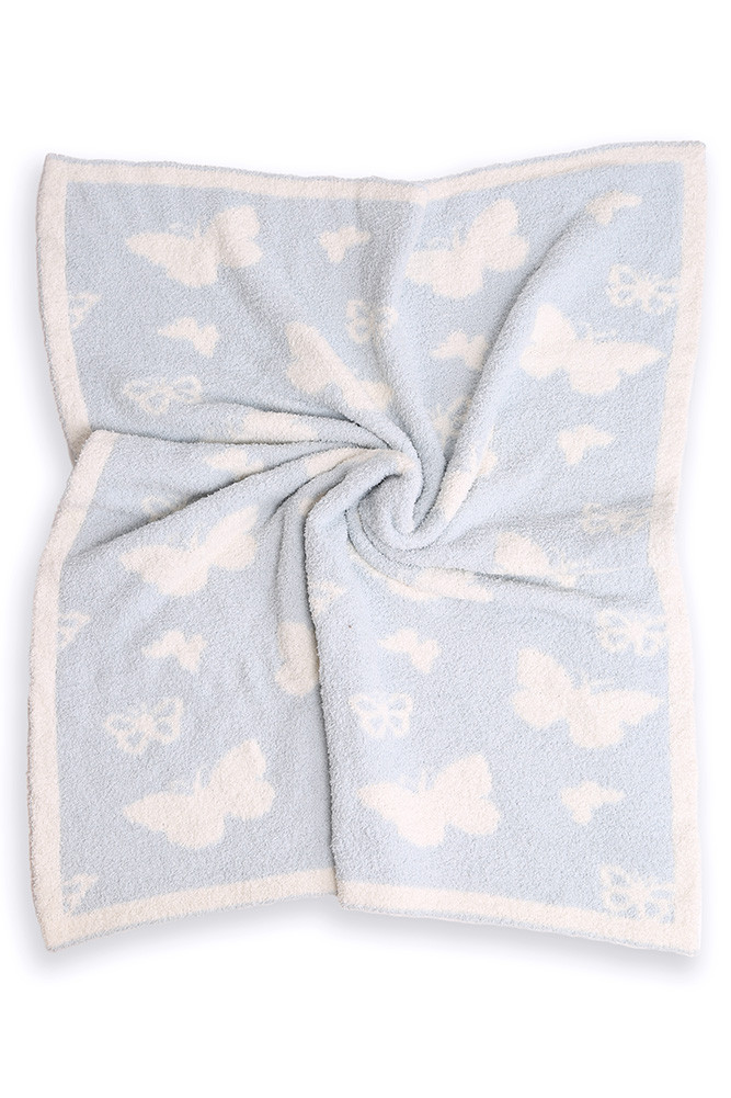 Luxury Soft Kids Pattern Print Throw Blanket for Couch and Bed in Butterfly
