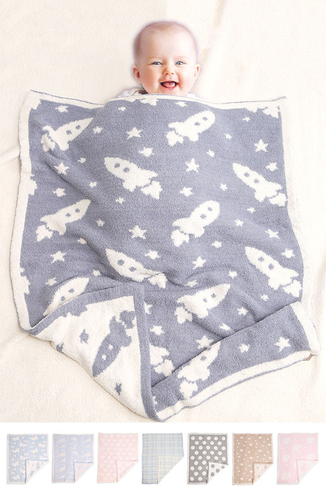 Luxury Soft Kids Pattern Print Throw Blanket for Couch and Bed by BURACQ