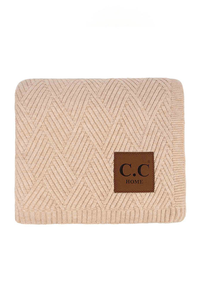 Diagonal Stripes Criss-Cross Pattern Blanket for Couch and Bed — blanket photo 7