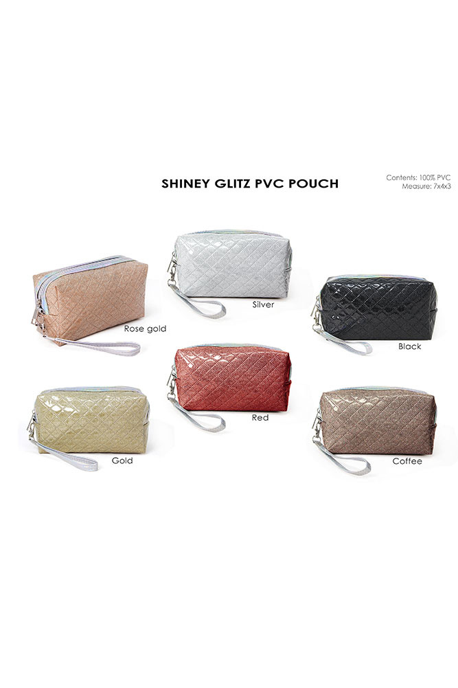 Women's Shiny Glitz Pvc Pouch — pouch photo 2